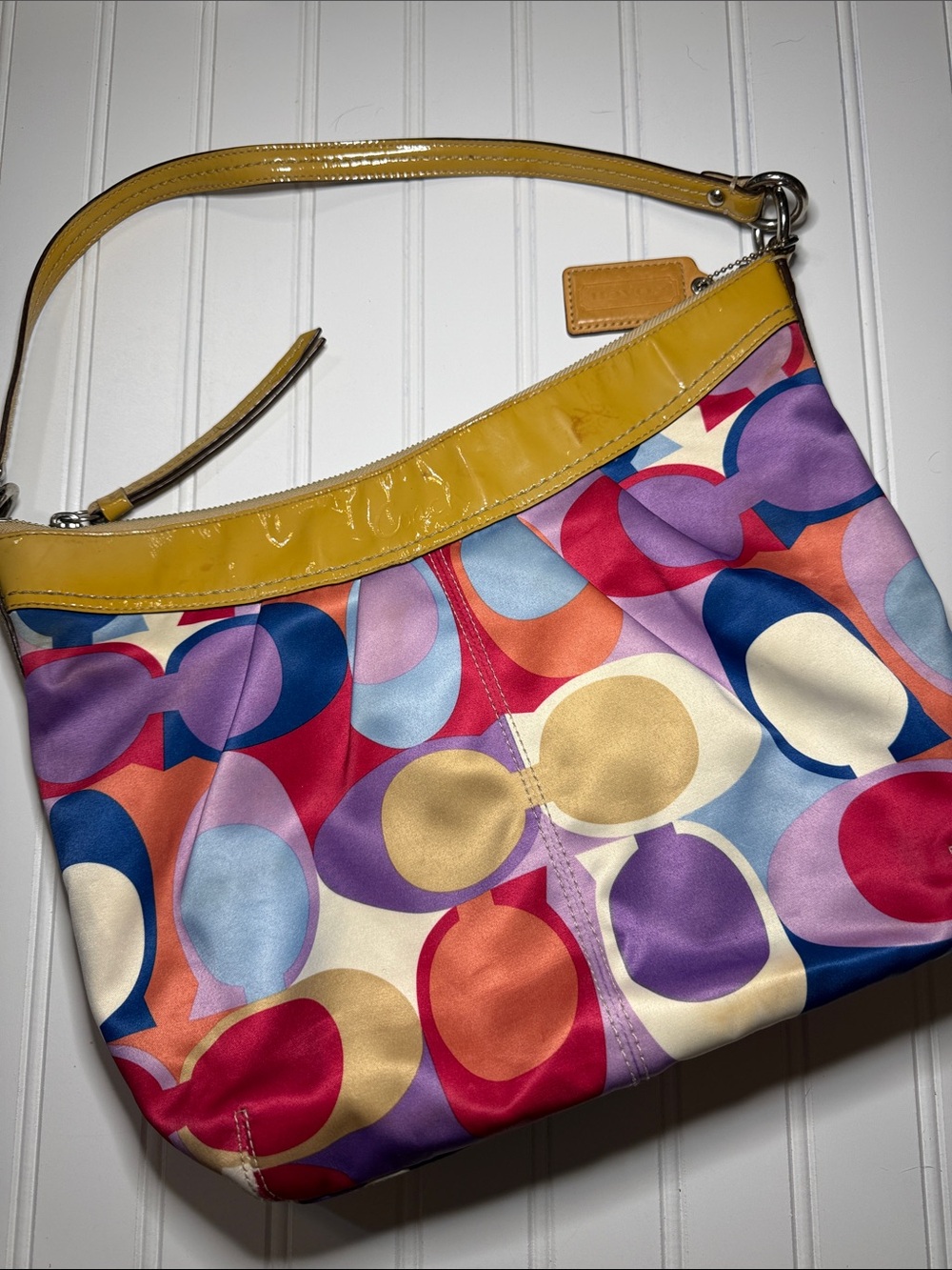 Coach Signature Hobo Scarf Print Bag